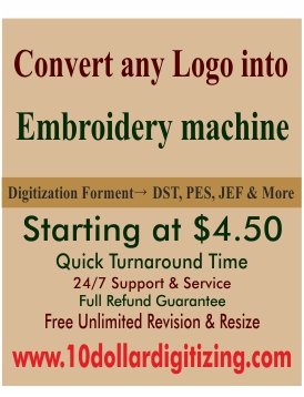 Convert Any Logo into Embroidery Machine File | Custom Embroidery Digitizing