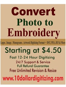 Convert Photo to Embroidery | Professional Digitizing Service