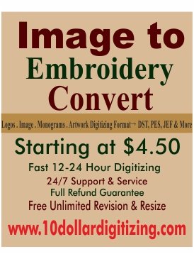 Image to Embroidery Convert | Photo to Stitch File | Custom Digitizing