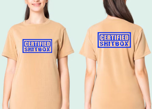 Certified Shitbox Blue Png | Car Sticker Svg Vector