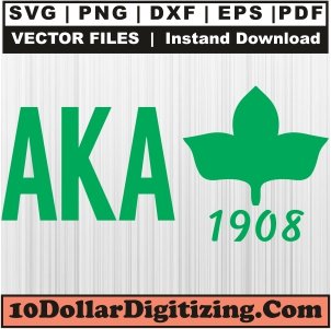 AKA-Ivy-Leaf-1908-Svg,-Alpha-Kappa-Alpha-Png-Vector,-Sorority-Svg-Cut-File-For-Cricut-Silhouette-Printable-Files
