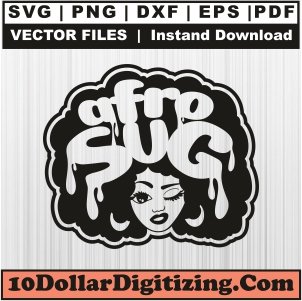 Afro-Sug-Svg,-Black-Woman-Png-Vector,-Melanin-Svg-Cut-File-For-Cricut-Silhouette-Printable-Files