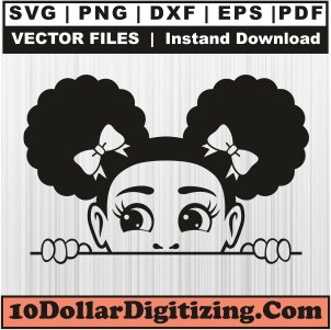 Peekaboo-Afro-Puff-Girl-Png,-Black-Girl-Vector,-Afro-Girl-Peekaboo-Svg-Cut-File-For-Cricut-Silhouette-Printable-Files