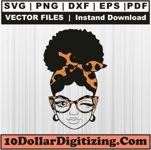 Afro-Bun-Black-Woman-Svg,-Afro-Queen-Png-Vector,-Afro-Girl-Svg-Cut-File-For-Cricut-Silhouette-Printable-Files