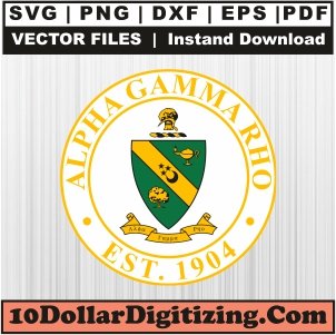 Alpha-Gamma-Rho-Crest-Circle-Png,-AGR-1904-Vector,-Fraternity-Svg-Cut-File-For-Cricut-Silhouette-Printable-Files