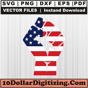America-Flag-Hand-Svg-Download,-USA-Fist-Hand-Png-Vector,-4th-of-July-Svg-Cut-File-For-Cricut-Silhouette-Printable-Files
