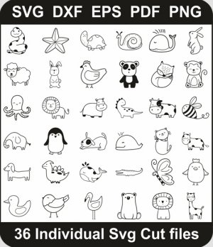 Animal-Svg-Pack,-Animal-Png-Bundle,-Animal-Svg-Cut-File-For-Cricut-Silhouette-Printable-Files