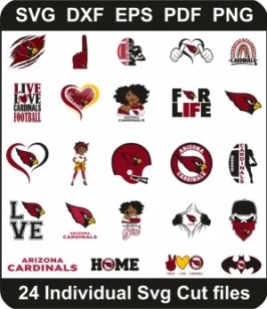 Arizona-Cardinals-Logo-Svg-Pack,-Cardinals-Football-Png-Bundle,-NFL-Team-Svg-Cut-File-For-Cricut-Silhouette-Printable-Files