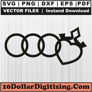 Audi-Heart-Png,-Audi-Cars-Vector,-Audi-Ring-Svg-Cut-File-For-Cricut-Silhouette-Printable-Files
