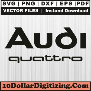 Audi-Quattro-Letters-Png,-Audi-Logo-Vector,-Audi-Car-Logo-Svg-Cut-File-For-Cricut-Silhouette-Printable-Files