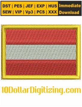 Austria-Flag-Embroidery-Design,-Flag-of-Austria-Embroidery-Pattern,-Flag-Embroidery-File,-Austria-National-Flag-Embroidery-Files-Instant-Download