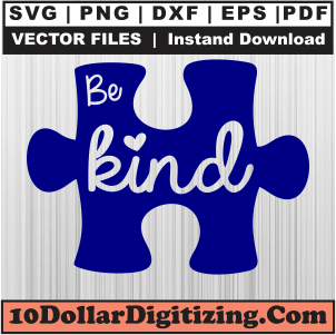 Autism-Be-Kind-Laser-Cut-Files,-Be-Kind-Png-Vector,-Autism-Awareness-Be-Kind-Puzzle-Svg-Cut-File-For-Cricut-Silhouette-Printable-Files