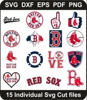 Boston-Red-Sox-Logo-Svg-Bundle,-Baseball-Team-Png-Vector-Pack,-MLB-Team-Logo-Svg-Cut-File-For-Cricut-Silhouette-Printable-Files