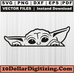 Baby-Yoda-Face-Svg,-Yoda-Head-Png-Vector,-Grogu-Svg-Cut-File-For-Cricut-Silhouette-Printable-Files