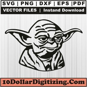 Baby-Yoda-Head-Png,-Grogu-Vector,-Yoda-Svg-Cut-File-For-Cricut-Silhouette-Printable-Files