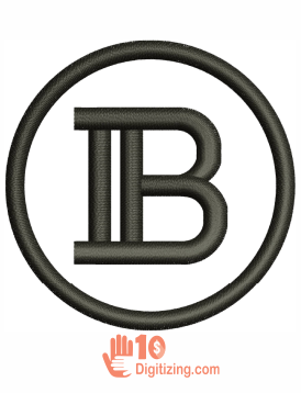 Balmain Logo Embroidery Design | Balmain B Logo Embroidery DST 