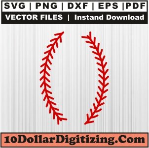 Baseball-Stitches-High-Resolution-Png,-Baseball-Laces-Vector,-Sports-Svg-Cut-File-For-Cricut-Silhouette-Printable-Files