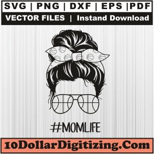 Basketball-Mom-Messy-Bun-High-Resolution-Png,-Basketball-Vector,-Mom-Life-Svg-Cut-File-For-Cricut-Silhouette-Printable-Files