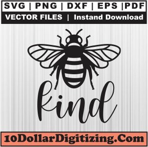 Bee-Kind-Png,-Honey-Bee-Vector,-Bee-Svg-Cut-File-For-Cricut-Silhouette-Printable-Files