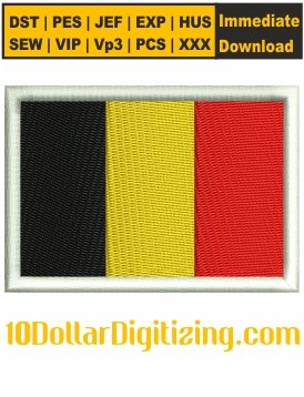 Belgium-Flag-Embroidery-Design,-National-Flag-Embroidery-File,-Flag-Embroidery-Pattern,-Flag-of-Belgium-Embroidery-Files-Instant-Download