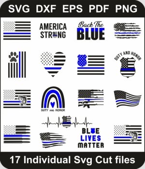 Black-Lives-Matter-Svg-Pack,-Back-The-Blue-Png-Bundle,-Thin-Blue-Line-Svg-Cut-File-For-Cricut-Silhouette-Printable-Files