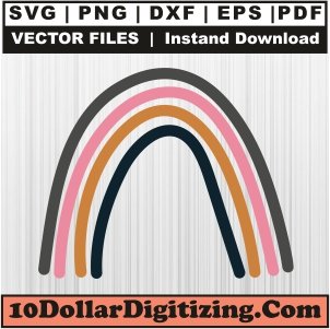 Boho-Rainbow-Png,-Rainbow-Vector,-Rainbow-Svg-Cut-File-For-Cricut-Silhouette-Printable-Files