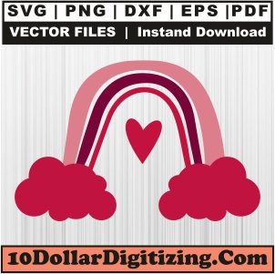 Boho-Rainbow-Cloud-Vector,-Rainbow-Png,-Boho-Rainbow-Svg-Cut-File-For-Cricut-Silhouette-Printable-Files