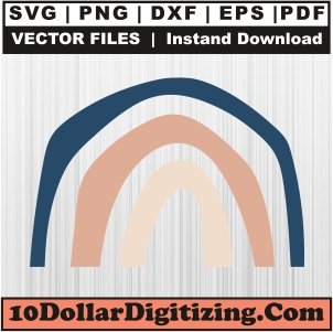 Boho-Rainbow-House-Style-Svg,-Rainbow-Png-Vector,-Boho-Rainbow-Svg-Cut-File-For-Cricut-Silhouette-Printable-Files