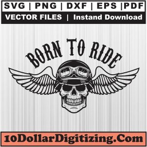 Born-to-Ride-Svg,-Human-Skull-Png-Vector,-Skull-in-Winged-Helmet-Svg-Cut-File-For-Cricut-Silhouette-Printable-Files