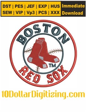 Boston-Red-Sox-Logo-Embroidery-Designs,-MLB-Embroidery-Pattern,-Baseball-Team-Embroidery-Files-Digital-Download