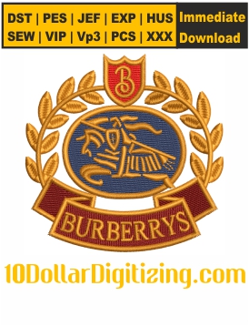 Burberry-Logo-Embroidery-Patterns,-Luxury-Brand-Embroidery-Designs,-Burberry-Embroidery-Machine-Files-Download