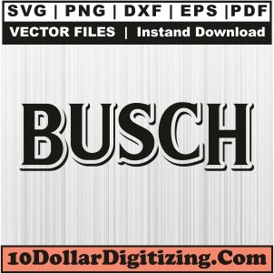 Busch-Letter-Png-Transparent,-Busch-Vector,-Busch-Brand-Svg-Cut-File-For-Cricut-Silhouette-Printable-Files