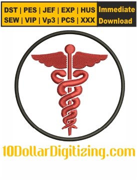 Caduceus-Hermes-Symbol-Embroidery-Design,-Medical-Logo-Embroidery-Pattern,-Staff-of-Hermes-Embroidery-Files-Instant-Download