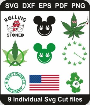 Cannabis-Leaf-Svg-Bundle,-Marijuana-Png-Pack,-Weed-Svg-Cut-File-For-Cricut-Silhouette-Printable-Files