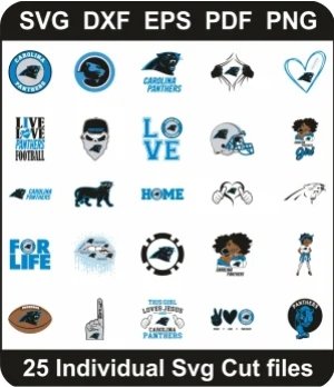 Carolina-Panthers-Logo-Svg-Bundle,-Football-Team-Png-Pack,-NFL-Team-Logo-Svg-Cut-File-For-Cricut-Silhouette-Printable-Files