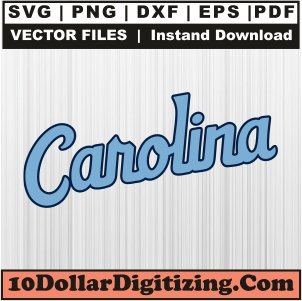 Carolina-Letter-Svg,-North-Carolina-Tar-Heels-Png-Vector,-Football-Team-Svg-Cut-File-For-Cricut-Silhouette-Printable-Files