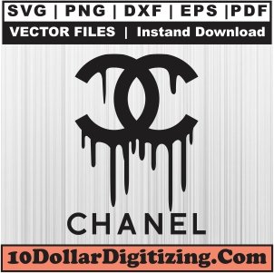 Chanel-Drip-Logo-Svg,-Dripping-Chanel-Png-Vector,-Chanel-Brand-Svg-Cut-File-For-Cricut-Silhouette-Printable-Files