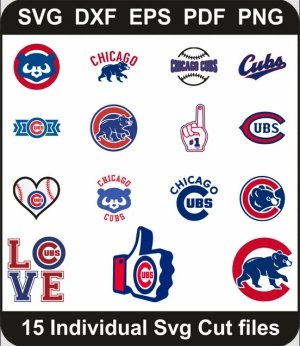 Chicago-Cubs-Logo-Svg-Pack,-Cubs-Baseball-Png-Vector-Bunlde,-MLB-Team-Svg-Cut-File-For-Cricut-Silhouette-Printable-Files