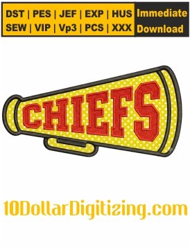 Chiefs-Megaphone-Magnet-Applique-Embroidery-Design,-Kansas-City-Chiefs-Embroidery-Files-Instant-Download