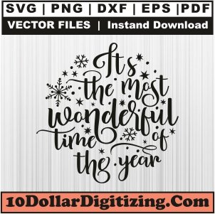 Its-the-Most-Wonderful-Time-of-the-Year-SVG,-Christmas-Png-Vector-Svg-Cut-File-For-Cricut-Silhouette-Printable-Files