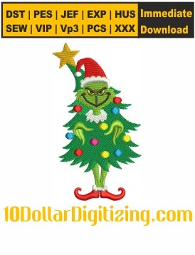 Grinch-Christmas-Tree-Machine-Embroidery-Patterns,-Grinchmas-Tree-Embroidery-Files-Download