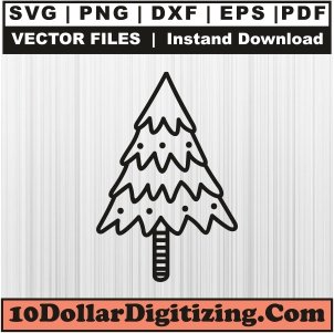 Christmas-Tree-Svg,-Christmas-Png-Vector,-Christmas-Day-Svg-Cut-File-For-Cricut-Silhouette-Printable-Files