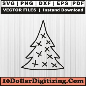 Christmas-Tree-Png,-Tree-Vector,-Christmas-Day-Svg-Cut-File-For-Cricut-Silhouette-Printable-Files