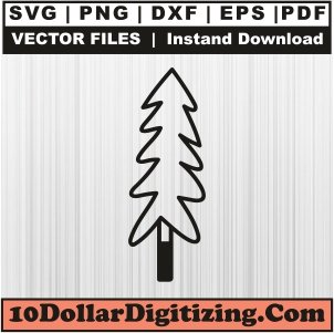 Christmas-Tree-Outline-Vector,-Christmas-Png,-Christmas-Day-Svg-Cut-File-For-Cricut-Silhouette-Printable-Files