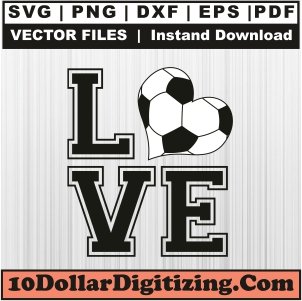 Soccer-Love-Png,-Football-Png-Vector,-Soccer-Heart-Svg-Cut-File-For-Cricut-Silhouette-Printable-Files