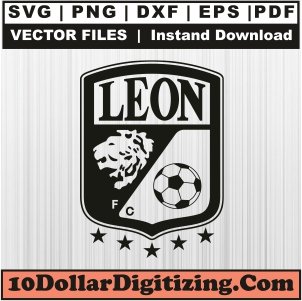 Club-Leon-Logo-Png,-Club-Leon-Fc-Vector,-Football-Club-Svg-Cut-File-For-Cricut-Silhouette-Printable-Files