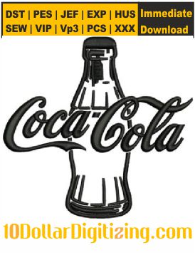 Coca-Cola-Brand-Logo-Embroidery-Design
