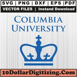 Columbia-University-Svg,-University-Logo-Png-Vector-Svg-Cut-File-For-Cricut-Silhouette-Printable-Files