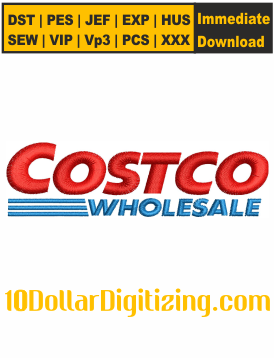 Costco-Logo-Embroidery-Design,-Costco-Wholesale-Machine-Embroidery-Design,-Costco-DST-File