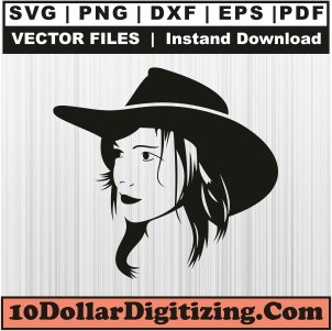 Cowgirl-Svg,-Cowgirl-Hat-Png-Vector,-Western-Svg-Cut-File-For-Cricut-Silhouette-Printable-Files